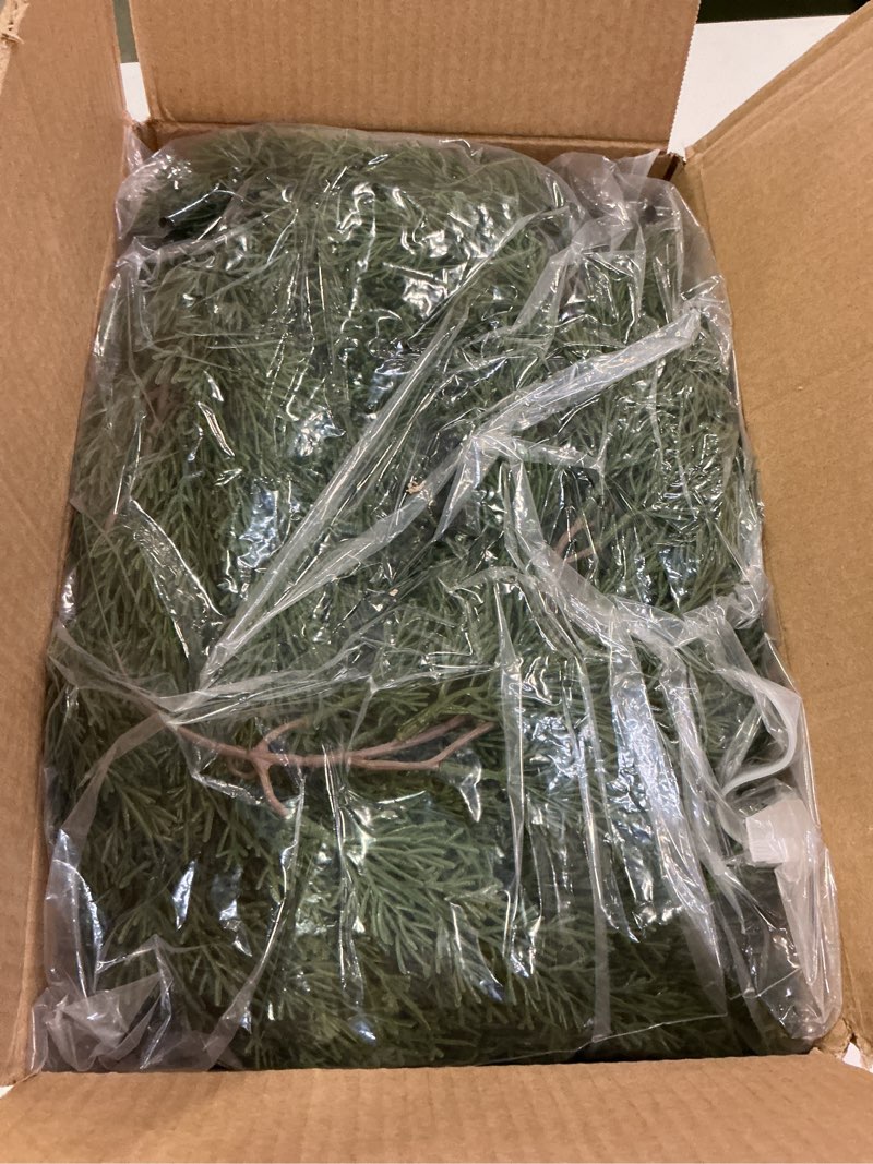 Condition photo showing New/Like New for Palonu 1 Pcs 9Ft Christmas Cedar Garland, Artificial Realistic Greenery Faux Garlands Touch Like Real Cypress Pine Xmas Décor, Fireplace Mantle Table Stairs Porch Indoor Outdoor Holiday Decoration Cedar Green 9FT 1
