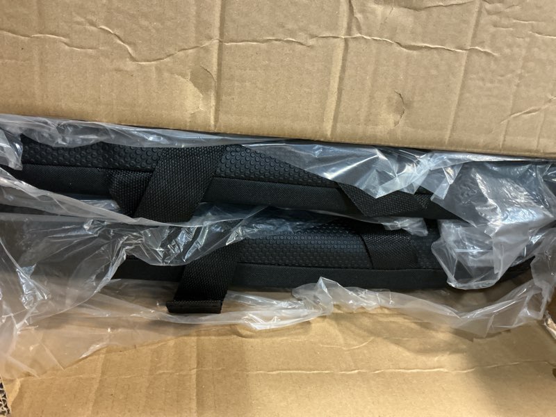 Condition photo showing New/Like New for hoperan 21" 2pcs dual-sided heated stadium seats for bleachers with back support, 3 levels heating stadium seating for bleachers seat with backrest, 5 pockets portable stadium chair for outdoor black 21"