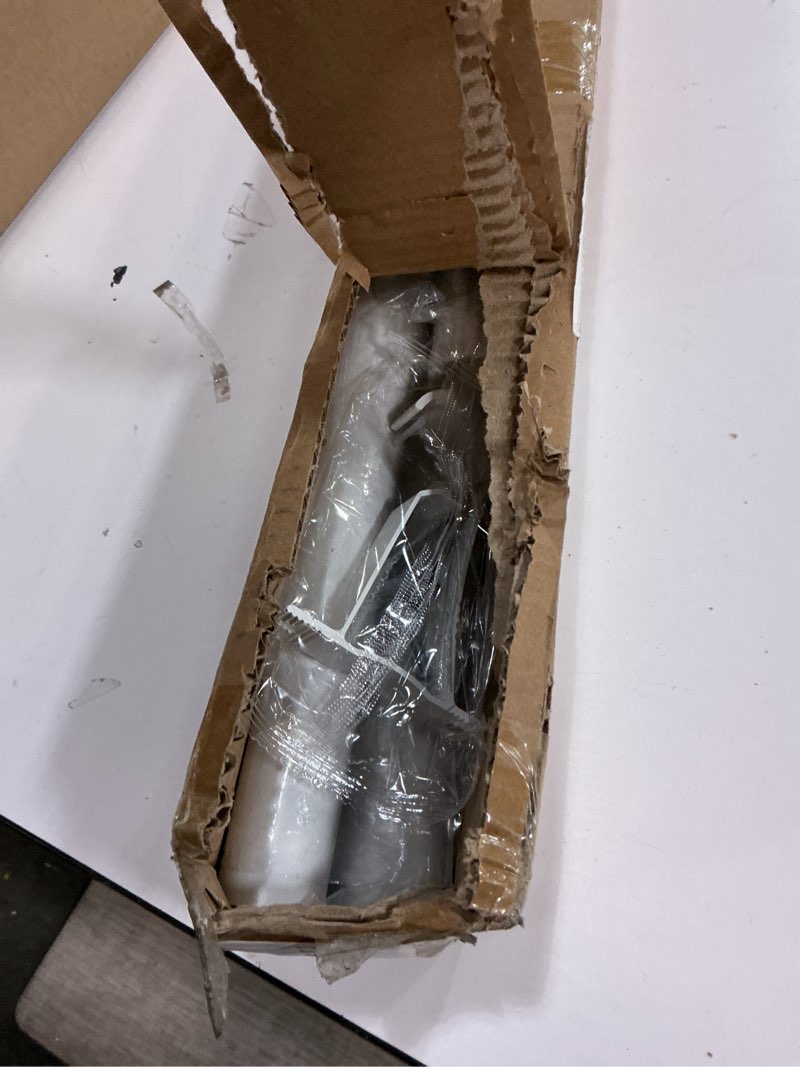 Condition photo showing As Is for ZOCONE Tension Curtain Rod 51-148 Inch (4.25-12Ft), Extra Long Outdoor Tension Rod for Patio, Shower Curtain Rod No Drilling, Heavy Duty Tension Rod for Bathroom Window, Easy to Install, White White 51-148 Inches