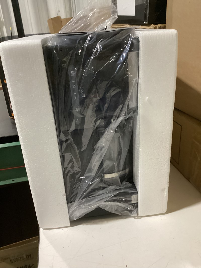 Condition photo showing As Is for airmsen 12-cup programmable dual coffee maker – single serve machine for k-cup pods & ground, 1000w fast brew, delay start, 2h keep warm, touchscreen, 60oz tank, glass carafe – home & office 12 cup