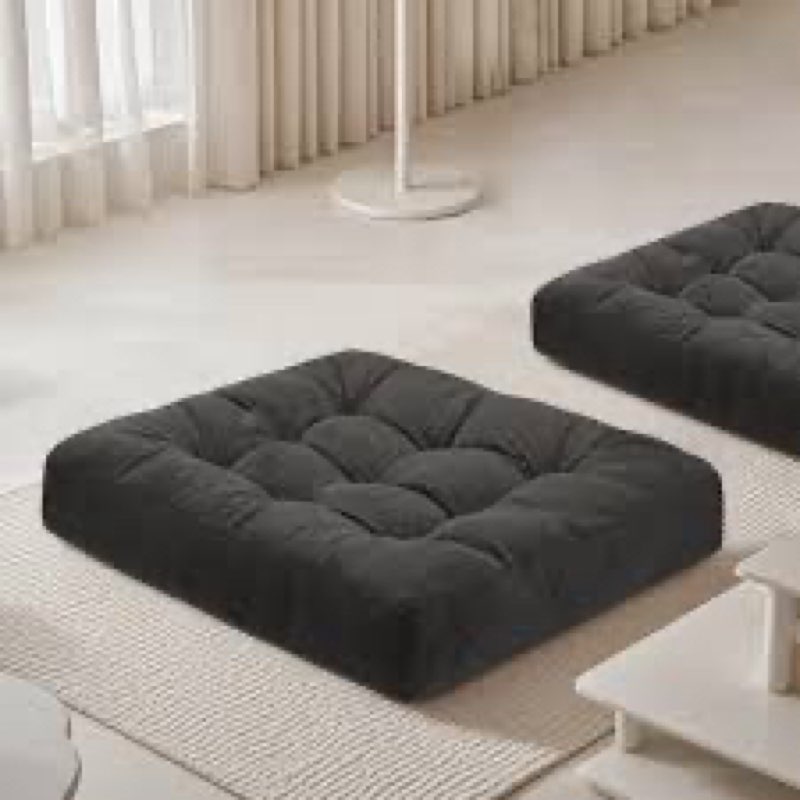 FlyGulls Meditation Floor Pillow 22×22 Inch 2 Pack Large Floor Cushions for Adults Square Tufted Cor