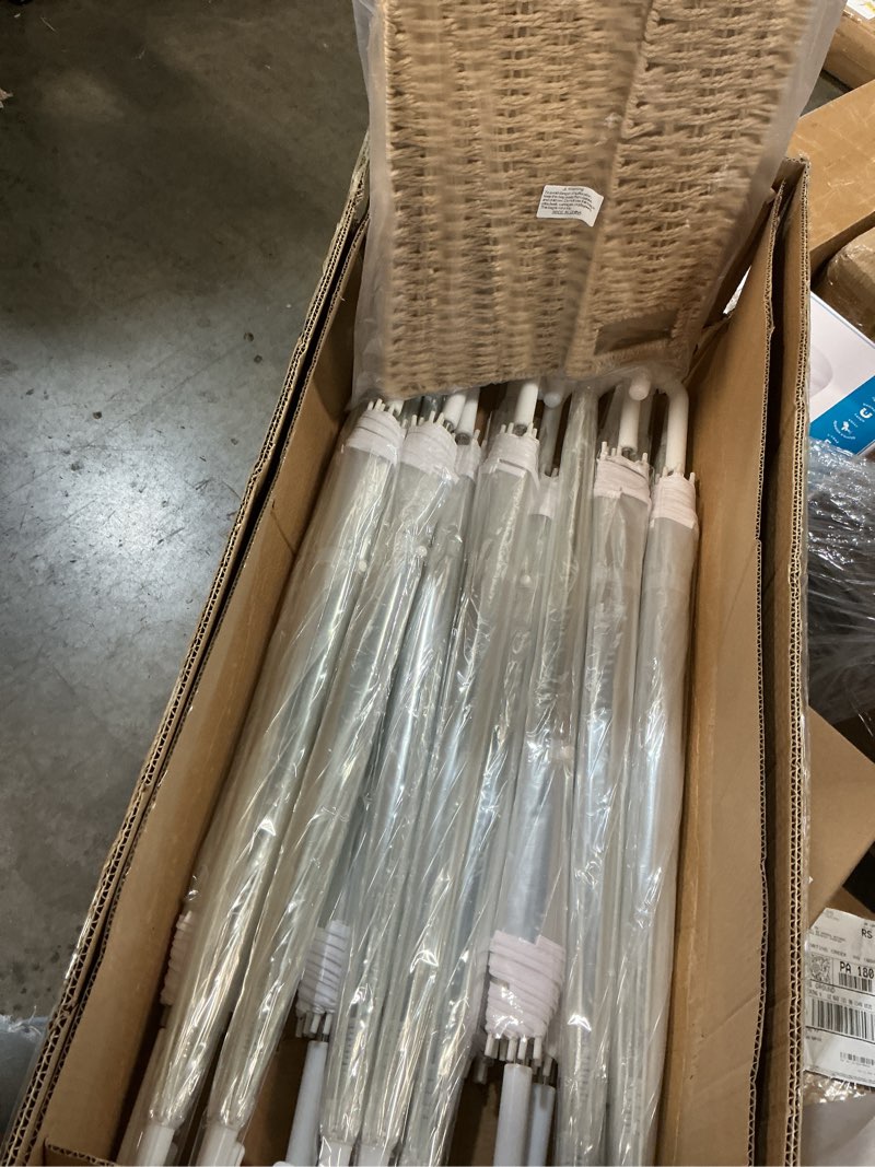 Condition photo showing Good Condition for aodaer clear wedding umbrella with foldable storage box transparent auto open stick umbrellas windproof large canopy umbrella with j hook handle for outdoor activities, wedding photography 15