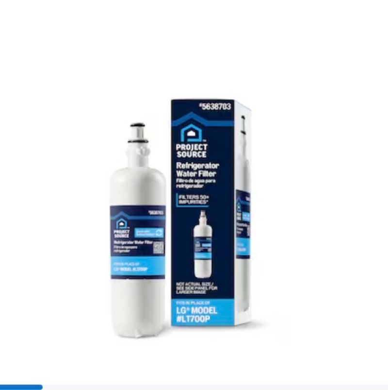 100+ bought last week project source twist-in refrigerator water filter fits lg filter lt700p