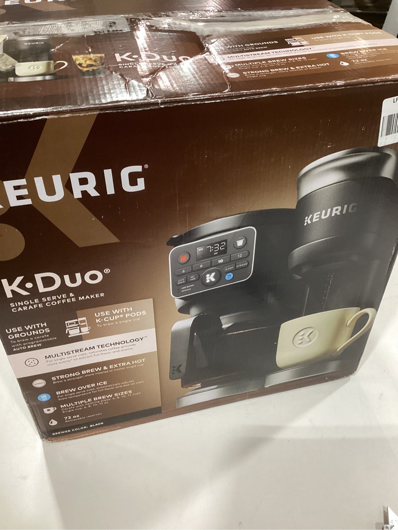 Condition photo showing As Is for Keurig K-Duo Hot & Iced Single Serve & Carafe Coffee Maker, MultiStream Technology, 72oz Reservoir (Gen 2)