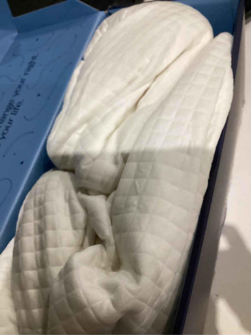 Condition photo showing Good Condition for DreamyBlue Signature Pillow w/Adjustable Loft • Shredded Memory Foam Fill • Neutral Alignment for Side, Back, and Stomach Sleepers • Washable Bamboo Rayon Cover • CertiPUR-US Certified Foam (Queen) Queen (Pack of 1)