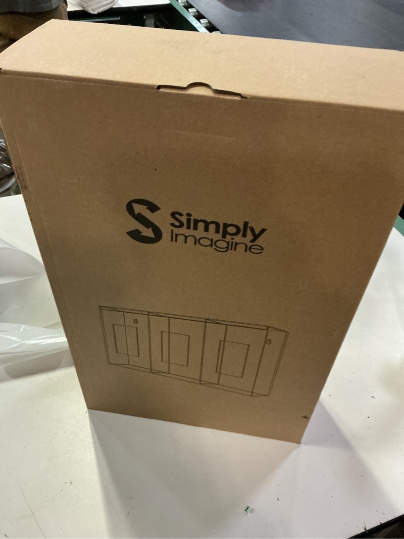 Condition photo showing New/Like New for simplyimagine triple clear acrylic glove box holder & hygiene dispenser station with dust lid - tabletop or wall mount organizer for face masks, wipes, and tissues - storage for office salon & garage