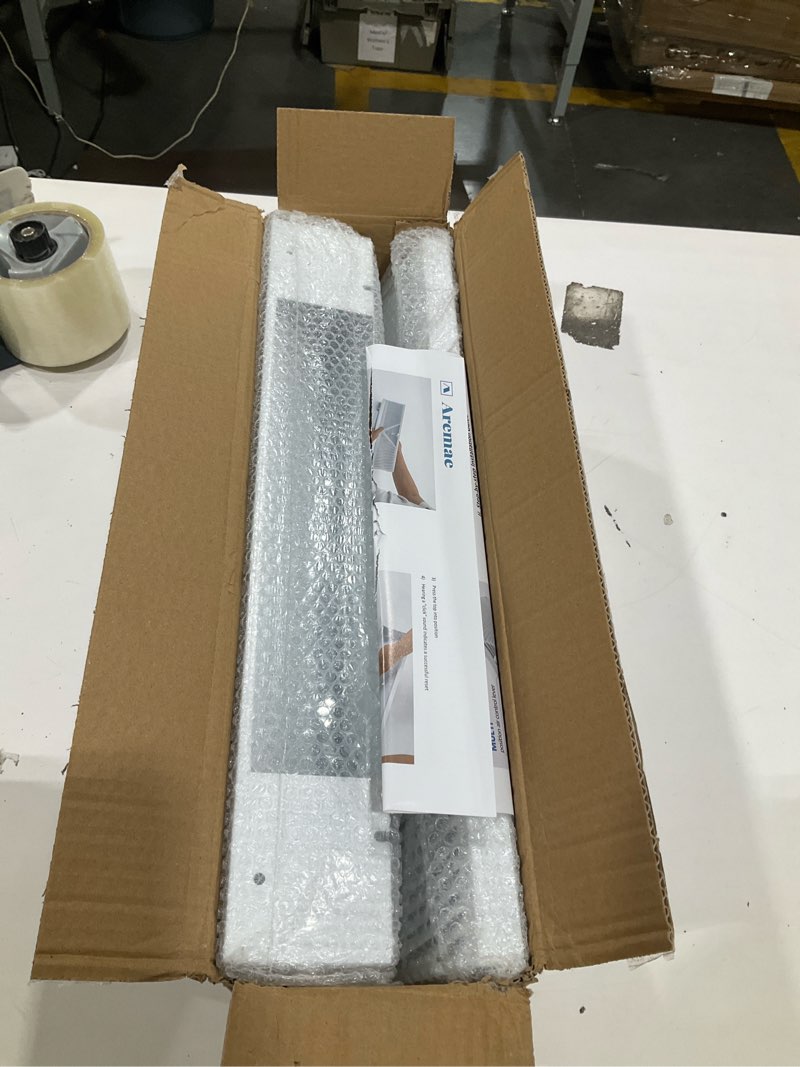 Condition photo showing Good Condition for aremae 2 pack baseboard register vent 18 inch - roundflow design for maximum air flow - smooth-glide air adjust lever - heavy duty rust-proof steel - tool-free easy installation