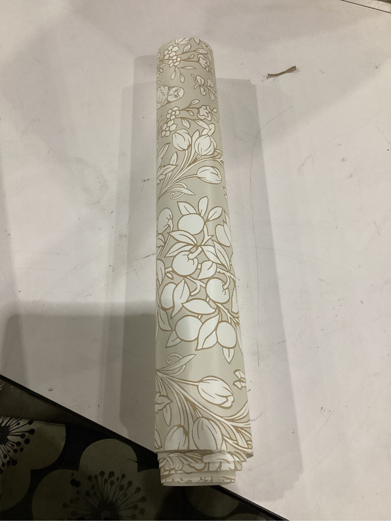 Condition photo showing Good Condition for nuwallpaper by wallpops taupe enchanted peel and stick wallpaper, removable wallpaper, 20.5 in x 18 ft
