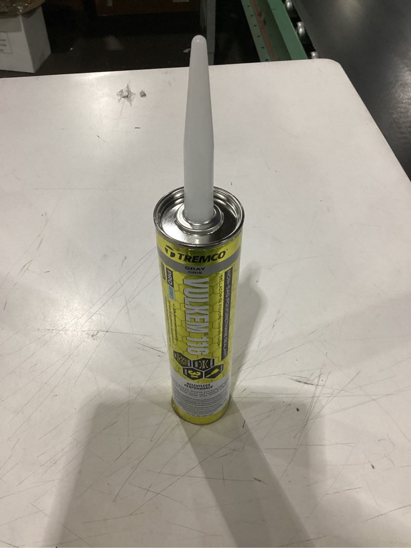 Condition photo showing New/Like New for tremco vulkem 116 polyurethane sealant 10.1 oz. (1, gray, single) gray single 1