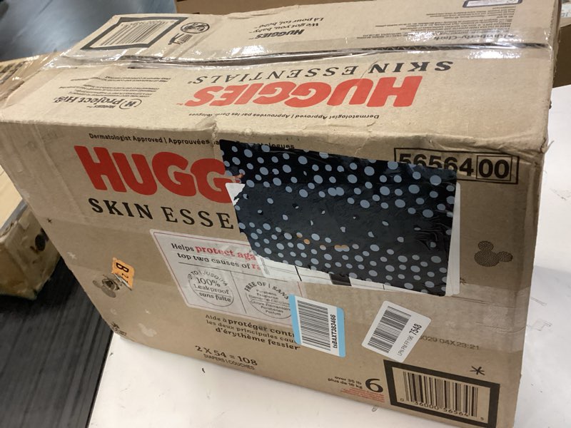 Condition photo showing New/Like New for huggies skin essentials luxury diapers - size 6 - 108ct