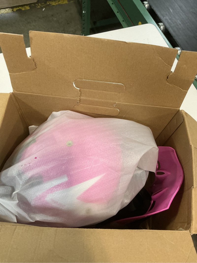 Condition photo showing Good Condition for youth dirt bike helmet dot certified - full face motorcycle helmet for off-road, atv, street riding, includes adjustable goggles & protective gloves pink small