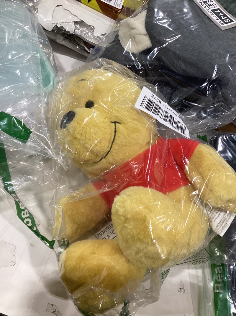 disney official winnie the pooh soft toy for kids, cuddly character with fuzzy texture and embroider