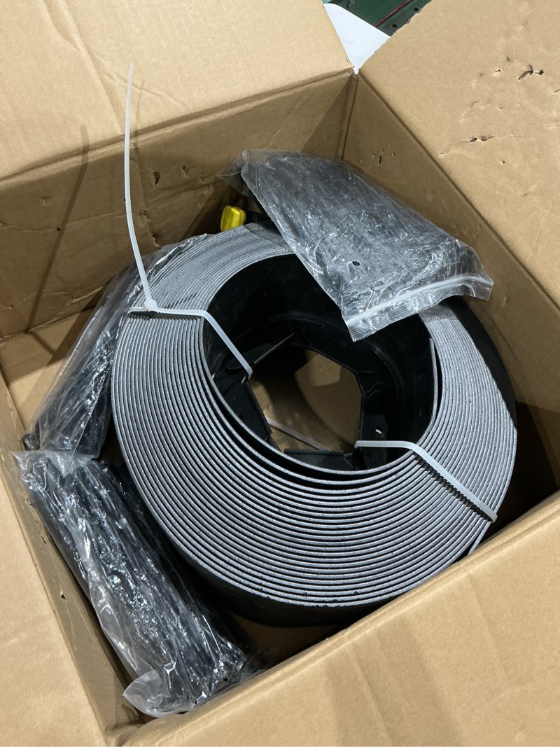 Condition photo showing Good Condition for kryonix landscape edging, garden edging 4 inch tall 60 ft plastic flexible with 75 stakes for gardens, lawns, landscaping, flowerbeds