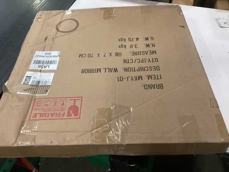 Condition photo showing New/Like New for inoseen decorative rattan wall mirror, boho bathroom modern makeup mirror, rustic wall bohemia mirrors for bedroom, living room, vanity versatile farmhouse, nursery, bathroom, 24"x24", round round 24*24 24"l x 24"w