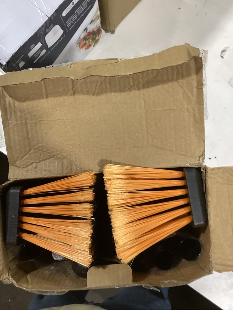 Condition photo showing New/Like New for PBHEPJ 18 Inchs Push Broom Outdoor Heavy Duty, Shop Broom with 60" Long Handle for Cleaning Outdoor or Indoor Tile, Garage, Shop, Deck, Concrete, Wood, Stone, Patio Floor, 2 Pack