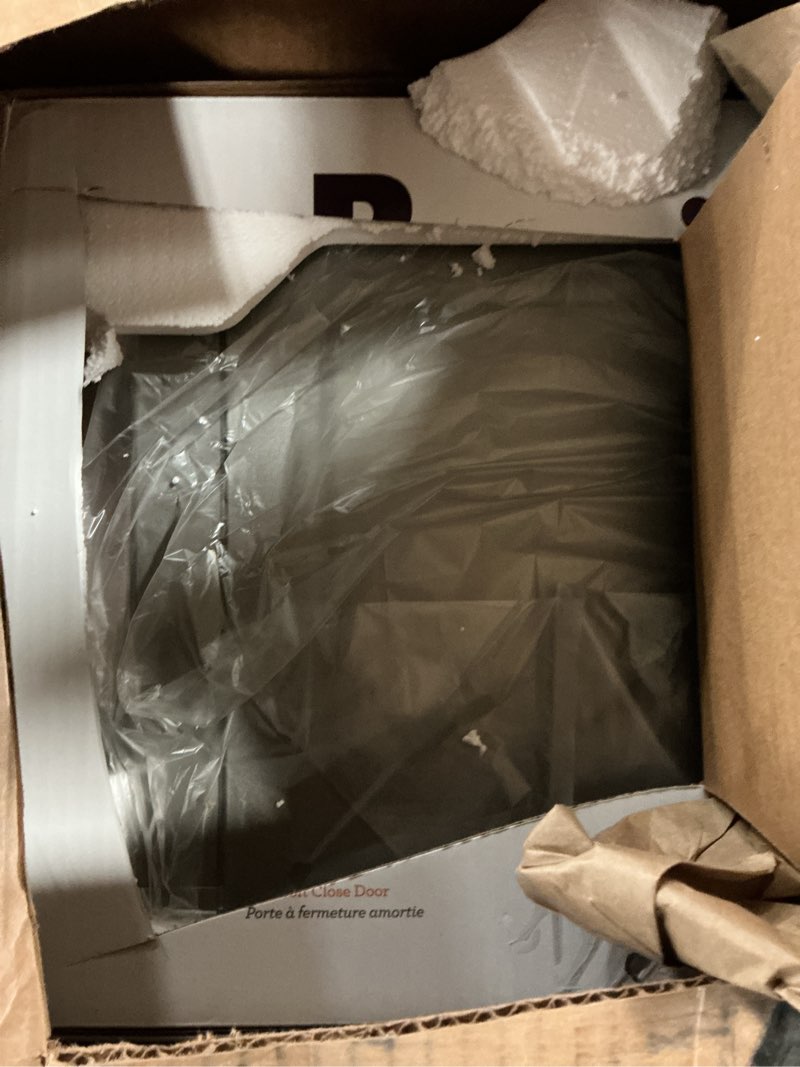 Condition photo showing As Is for breville bmo650sil compact wave soft close countertop microwave oven, silver
