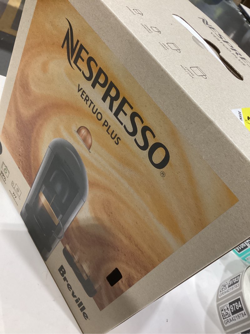 Condition photo showing As Is for Nespresso BNV420IBL VertuoPlus Espresso Machine by Breville  Ink Black