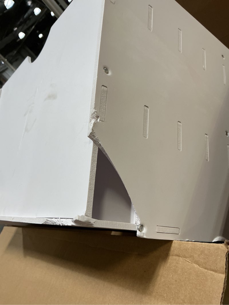 Condition photo showing As Is for Juexica 4 Tier Scrapbook Paper Trays Organizer 12.6 x 12.6 x 8.3 Inch Stackable Paper Storage for Desk Desktop File Organizer for Home Office Classroom Decorations 4 Tier 12.6" x 12.6" x 8.3"