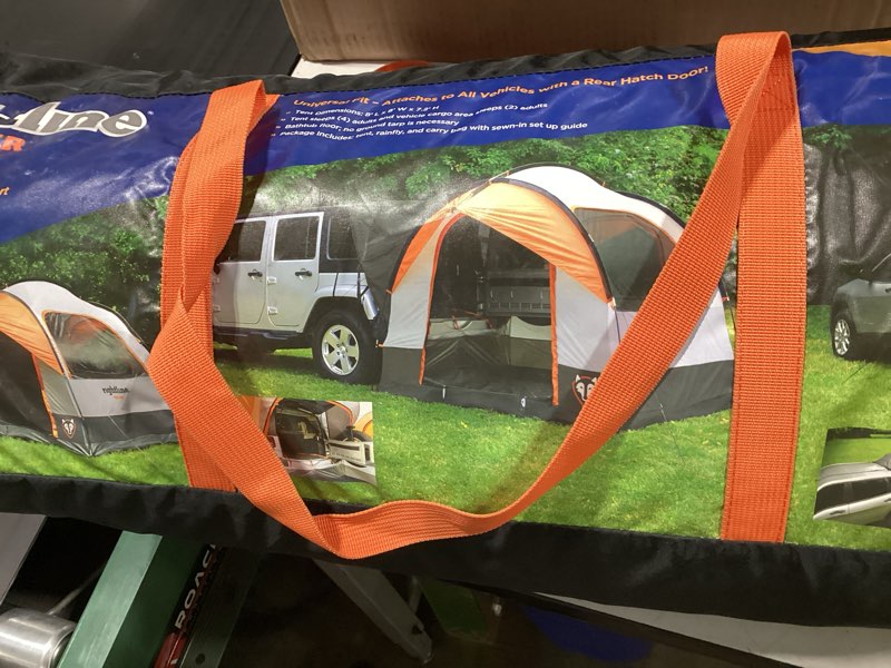 Condition photo showing As Is for rightline gear 6-person suv tent attachment for camping, 8 by 8 by 7.2 feet