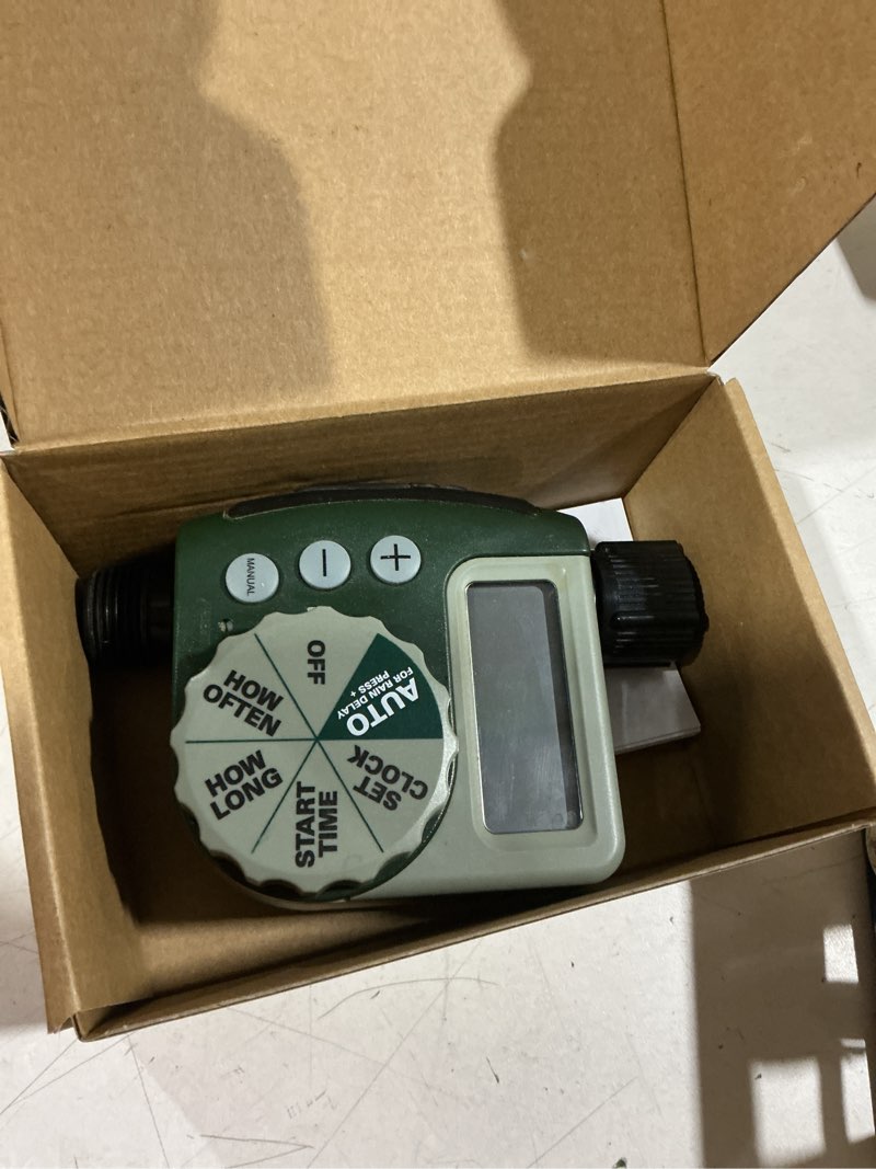 Condition photo showing Good Condition for orbit 62061z single-outlet hose watering timer, 1 outlet, green