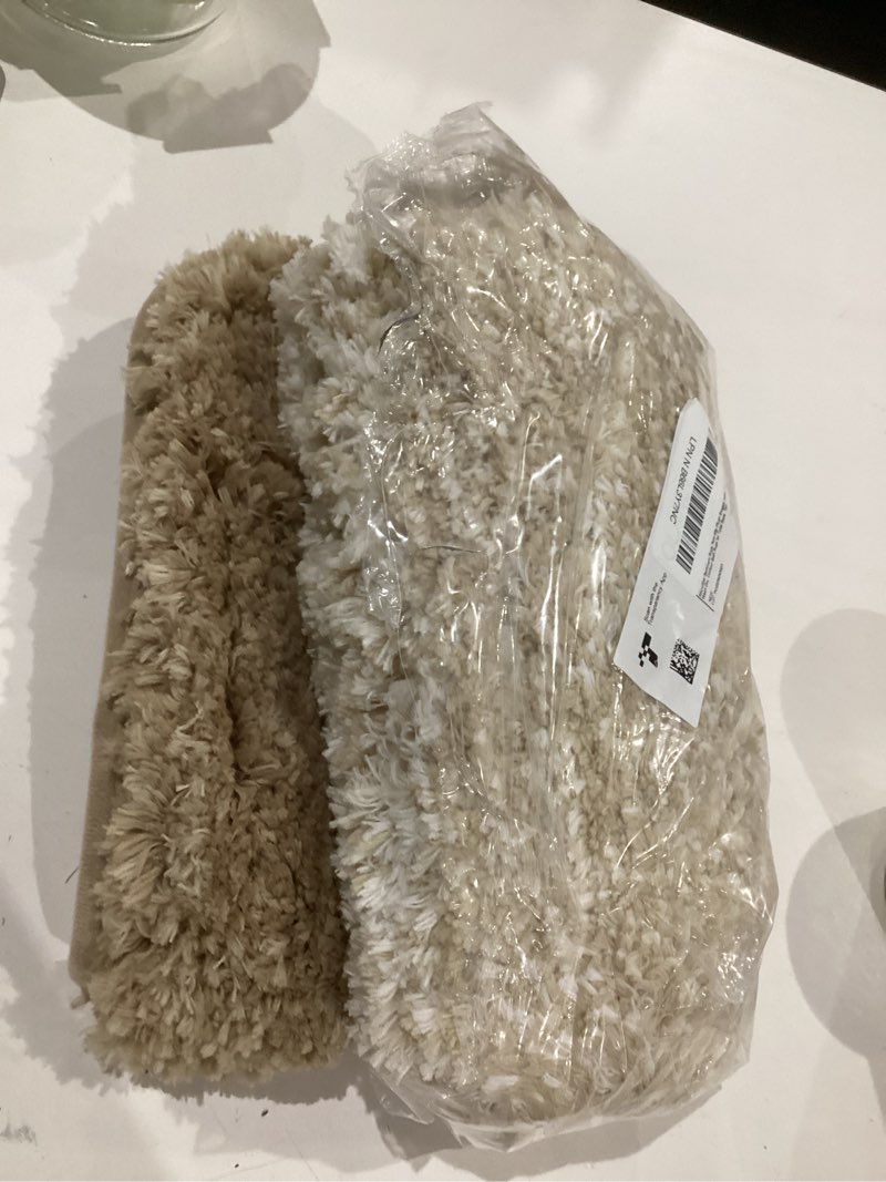 Condition photo showing Good Condition for OLANLY Luxury Toilet Rugs U-Shaped 24x20, Extra Soft and Absorbent Microfiber Bathroom Rugs, Non-Slip Plush Shaggy Bath Mat, Machine Wash Dry, Contour Bathroom Mats for Toilet Base, Tan 24" x 20" Tan