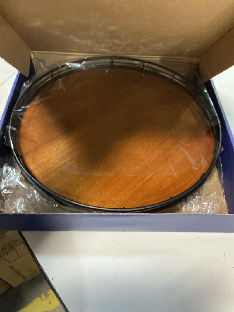 Condition photo showing Good Condition for farmhouse oak 12" lazy susan turntable organizer for cabinet, round wooden lazy susan organization and storage for dining table, pantry, kitchen, countertop, cupboard,home decor, walnut wood walnut 12 inches