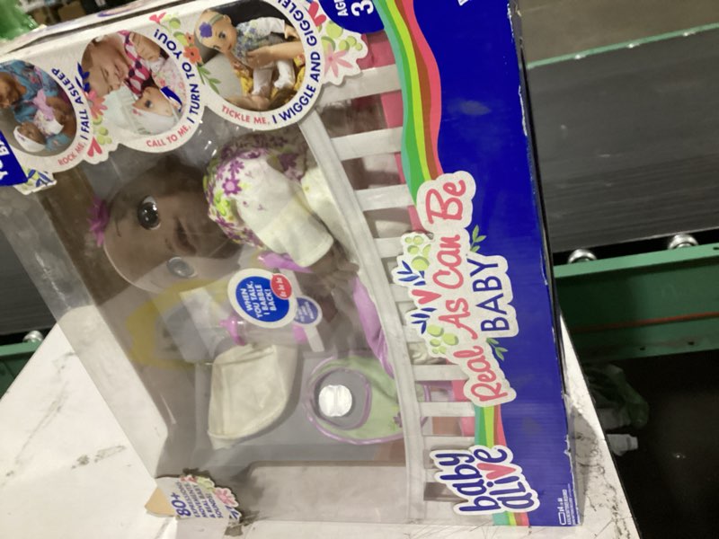 Condition photo showing Good Condition for baby alive real as can be baby: realistic african american doll, 80+ lifelike expressions, movements & real baby sounds, with doll accessories, toy for girls and boys 3 and up