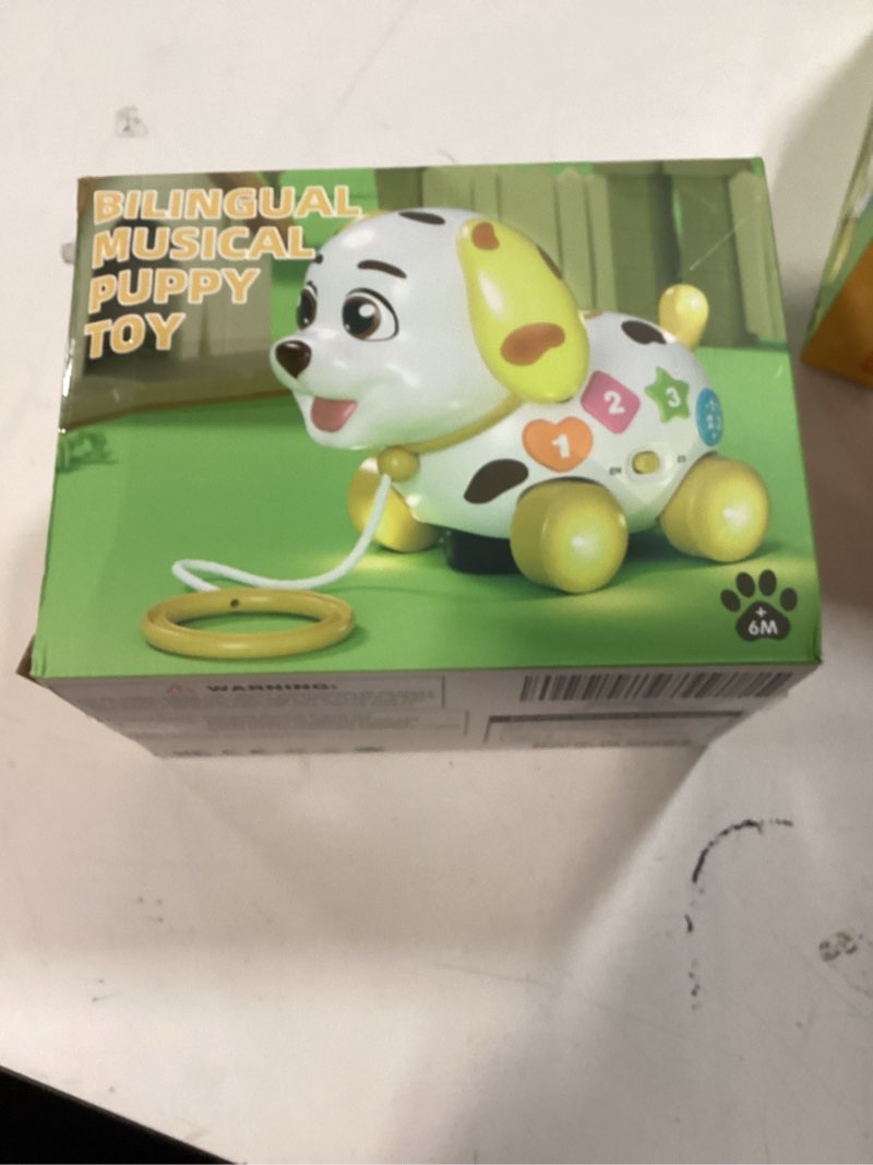 Condition photo showing New/Like New for Baby Toys 6-12 Month, 1st First Birthday Gift for 1 Year Old Boys Girls, Musical Crawling & Walking Puppy Toy 6 7 8 9 10 12-18 Month Old Bilingual Learning Developmental Toy Yellow/White/Brown