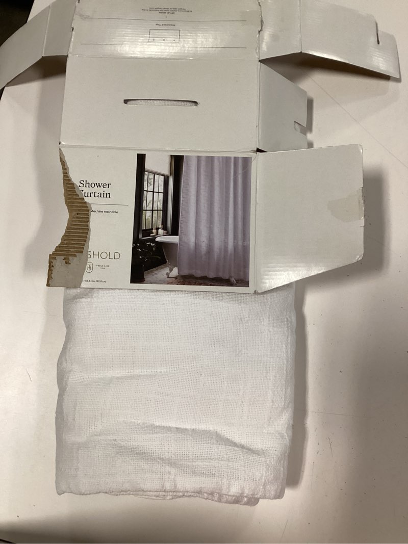 Condition photo showing Good Condition for woven shower curtain white - threshold™
