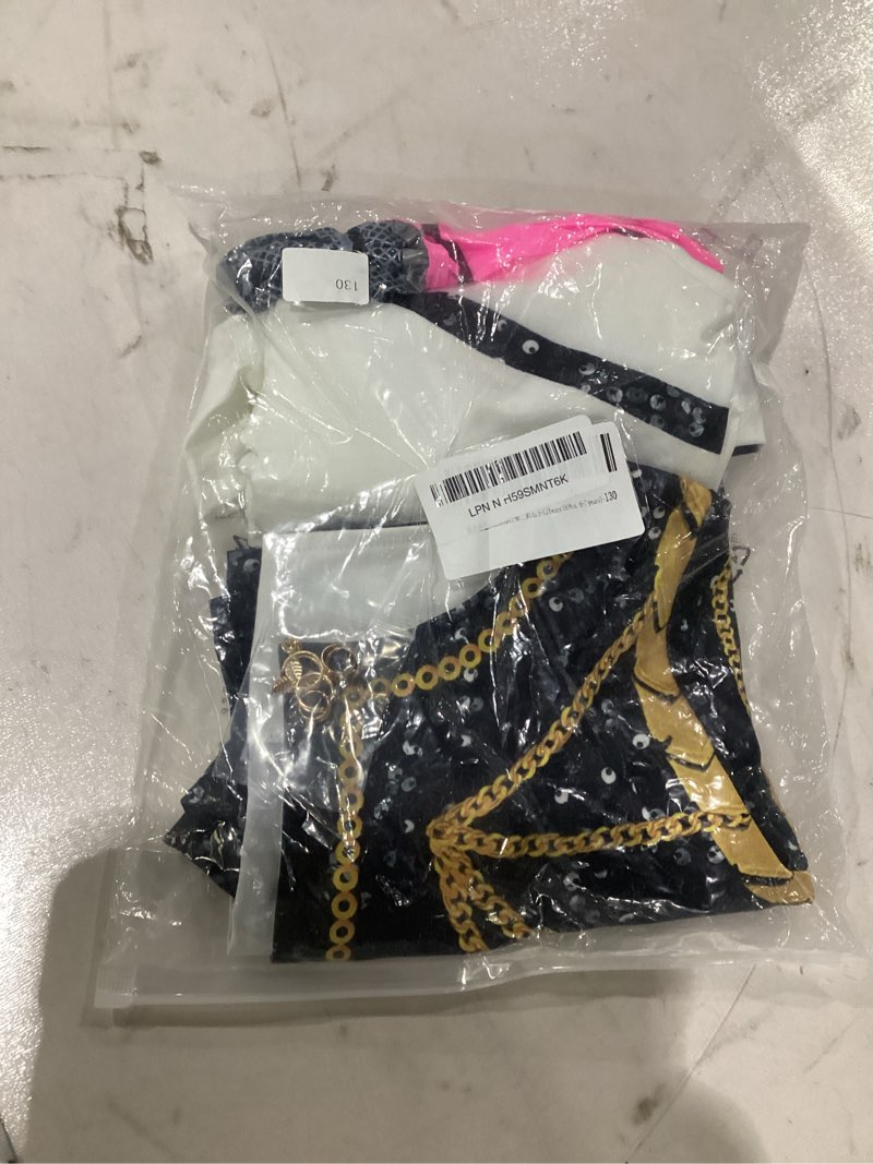 ZGHQHCDRH 9 Pcs Girls Halloween Costume Pop Singers Matching Outfits with Accessories for Kids 3-12 