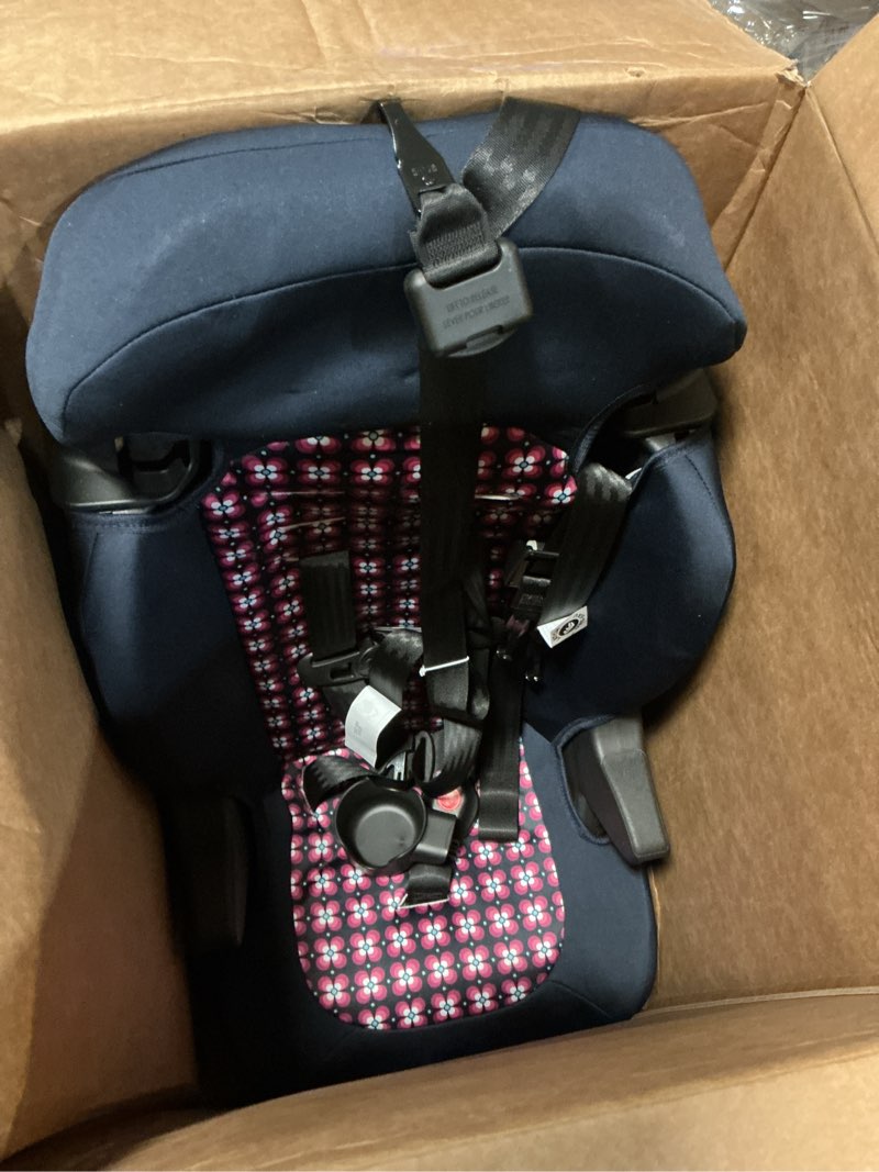 Condition photo showing New/Like New for cosco kids finale 2-in-1 booster car seat, peony tiles, toddler, unisex