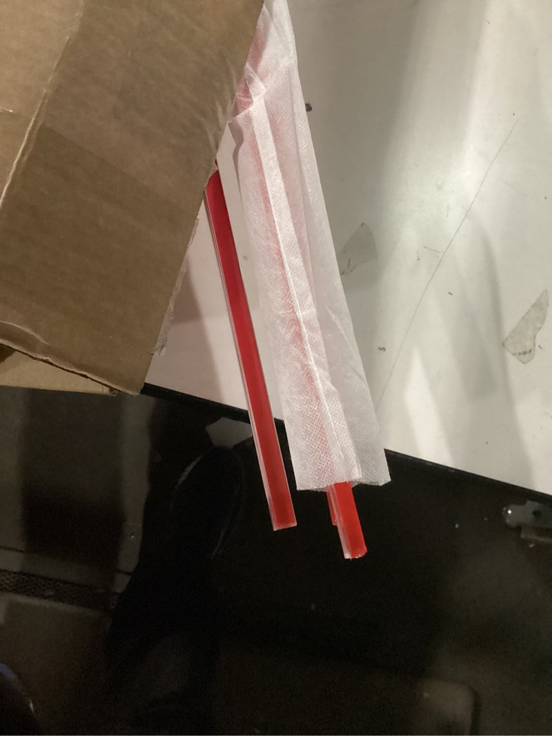 Condition photo showing As Is for Shower Door Bottom Seal, 2 PCS 3/8" x 36" Shower Door Sweep for 3/8 Inch Glass, Frameless Glass Shower Door Seal Strip, Stop Shower Leaks and Create a Water Barrier 2PCS Bottom Sweep-3/8"