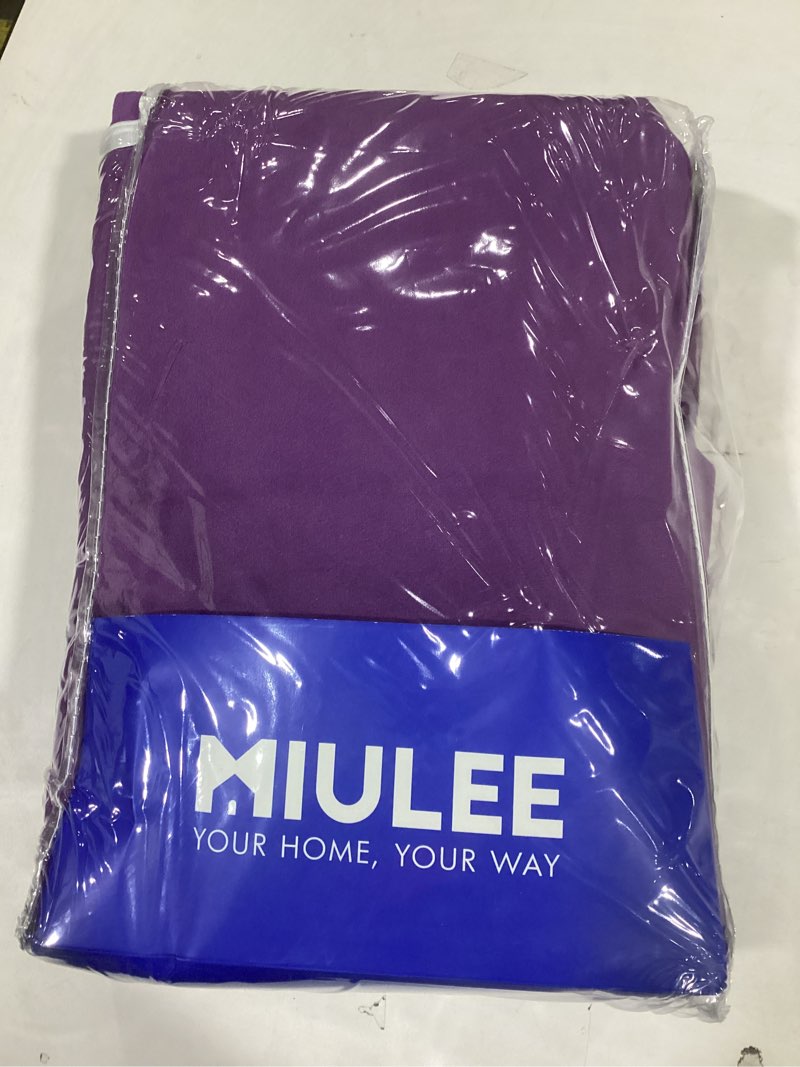 Condition photo showing Good Condition for MIULEE Velvet Curtains Purple Elegant Grommet Thermal Insulated Soundproof Room Darkening Curtains/Drapes for Classical Living Room Bedroom Decor 52 x 108 Inch Set of 2 Purple 52"W x 108"L (Pack of 2)