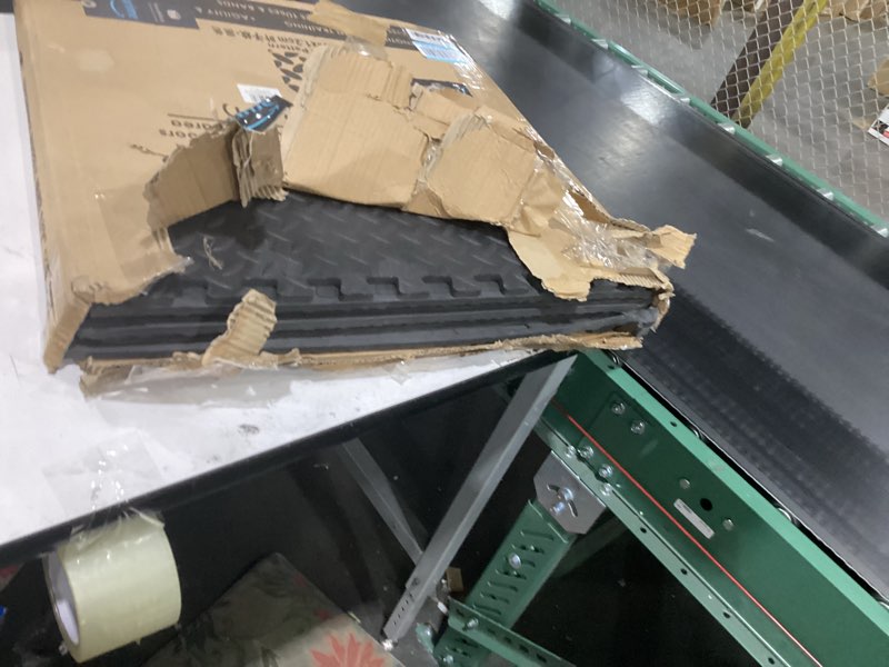 Condition photo showing Good Condition for ProsourceFit Puzzle Exercise Mat ½ in, EVA Interlocking Foam Floor Tiles for Home Gym, Mat for Home Workout Equipment, Floor Padding for Kids, Black, 24 in x 24 in x ½ in, 24 Sq Ft - 6 Tiles Black - 1/2 Inch - 24 Sq Ft - 6 Tiles