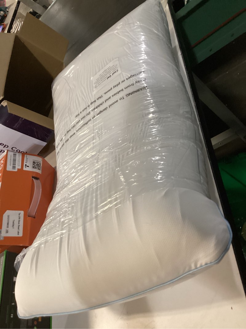 Condition photo showing Good Condition for cool gel cooling pillow for sleeping, standard size cooling memory foam pillow for hot sleepers, reversible ergonomic design, pressure relief, spine alignment, side, back contouring support