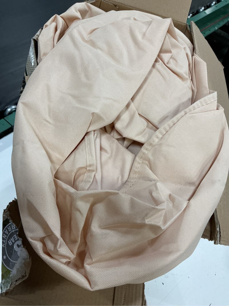 Condition photo showing As Is for elemental tan polyester patio furniture cover