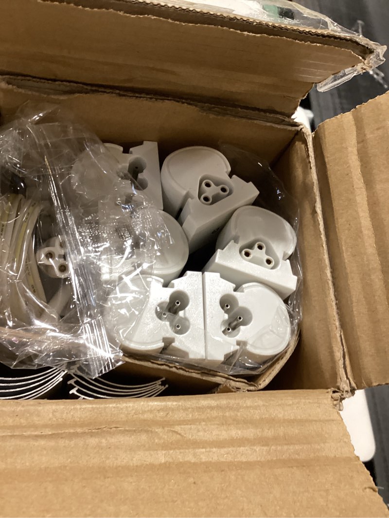 Condition photo showing As Is for Barrina Grow Lights for Indoor Plants Full Spectrum, 2ft 40W (4 x 10W), T5 Plant Lights for Indoor Plants, Greenhouse, Plug and Play, Yellow, 4-Pack