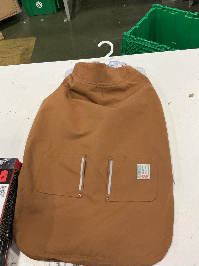 Condition photo showing New/Like New for Carhartt Firm Duck Insulated Dog Chore Coat, Durable Weather Resistant Jacket for Cold and Windy Conditions, PFAS Free (Carhartt Brown), Large PFAS Free (Carhartt Brown) Large