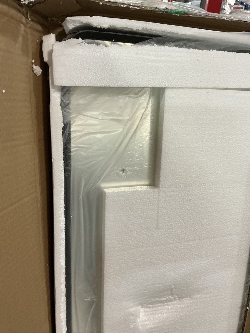 Condition photo showing Good Condition for GOLOMO  60x28 Black Bathroom Mirror, Large Matte Framed Bathroom Mirror for Wall, Modern Rectangle Vanity Wall Mirror, Round Coner, Tempered Glass(Horizontal/Vertical)