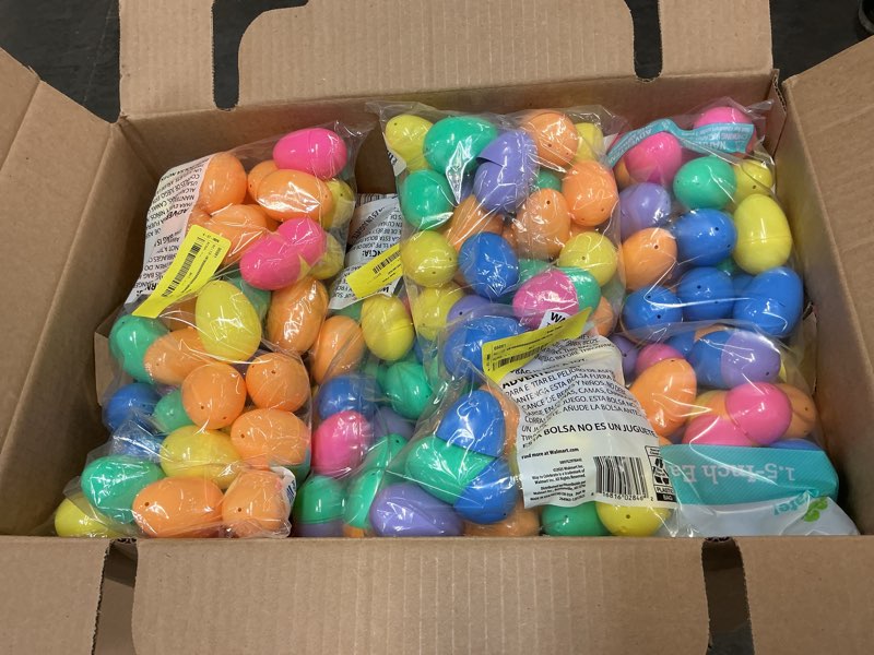 box of easter eggs