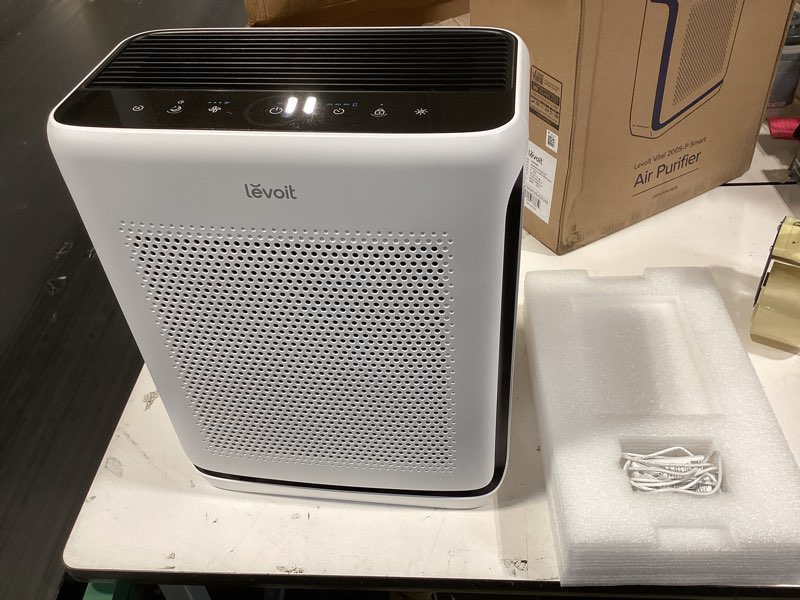 Condition photo showing Good Condition for levoit air purifiers for home large room up to 1875 ft² with washable pre-filter, aham verifide, air quality monitor, hepa sleep mode for allergies, pet hair in bedroom, vital 200s-p, white