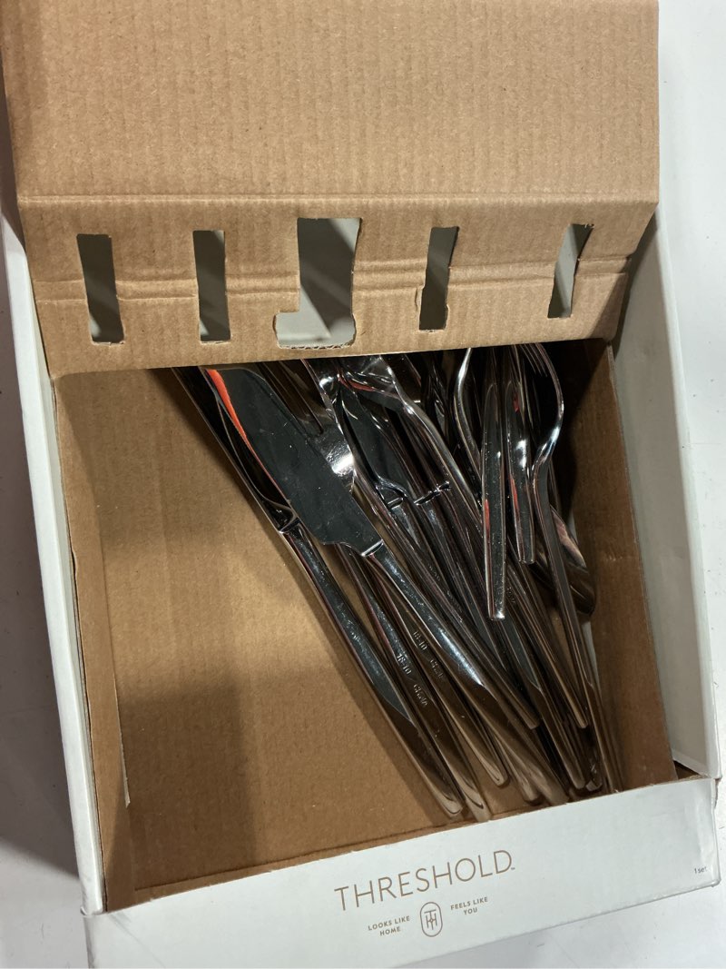Condition photo showing As Is for 20pc millinocket flatware set silver - threshold™