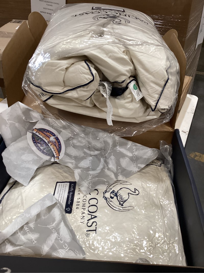 Condition photo showing Good Condition for pacific coast goose feather and down pillows, with 100% organic cotton cover, standard size set of 2, gusseted design for sleeping, hotel collection, firm pillows for side and back sleepers standard (pack of 2)