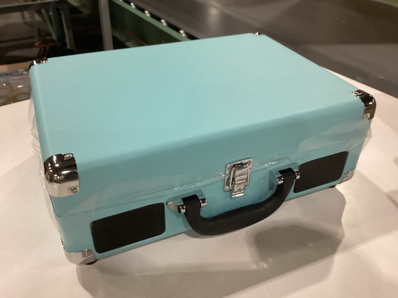 Condition photo showing New/Like New for Victrola Journey II (2025 Model) – Bluetooth Suitcase Record Player – Built-in Stereo Speakers with Enhanced Bass, 3-Speed Turntable, Bluetooth Input and Output, RCA & Headphone Outputs (Turquoise)