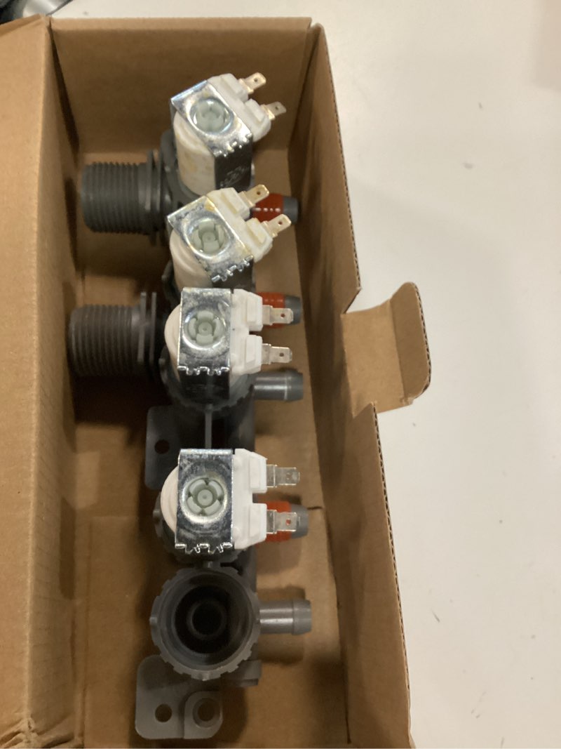 Condition photo showing Good Condition for upgraded aju75152602 washer inlet valve assembly compatible with lg wt7100cw, wt7300cv, wt7400cw, wt7800cw, wt7405cv, wt7305cv, wt7400cv, wt7800cv, wt7155cw, replaces:5221ea1008s, ap6335382,4873914