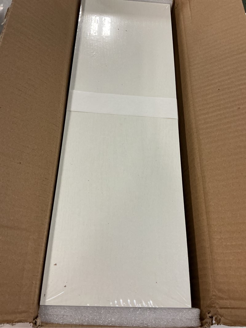 Condition photo showing New/Like New for upsimples Floating Shelves for Wall, Wall Shelves for Decor Storage Set of 6, Wall Mounted Wood Shelf for Bedroom, Living Room, Bathroom, Kitchen, Picture Ledge Shelf, White White 15.7in