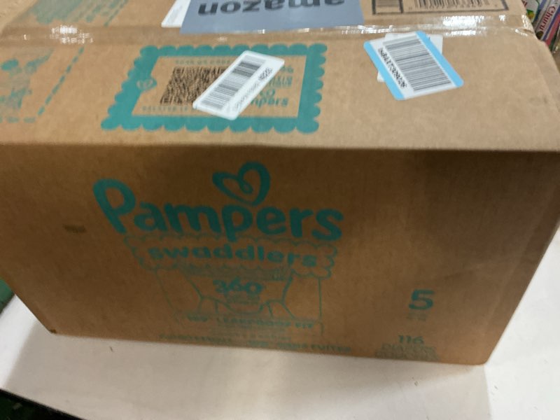 Condition photo showing New/Like New for Pampers Swaddlers Diapers, Size 5 (20-37 lbs), 132 Count, Absorbent, Keeps Baby Dry and Comfortable, Skin Safe Disposable Baby Diaper (Packaging May Vary) Size 5 132