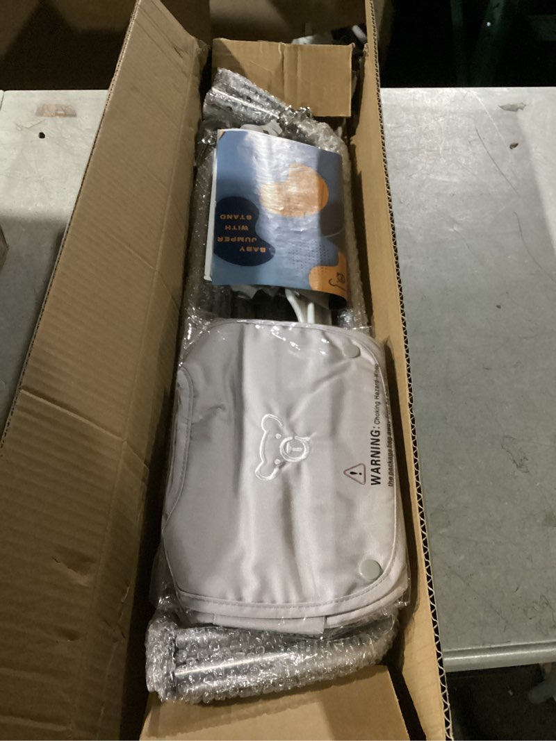 Condition photo showing Good Condition for Baby Jumper with Stand, Baby Jumpers and Bouncers, Baby Exerciser Suitable for 6-24 Months, Easy to Assemble & Store Jumper for Baby Grey