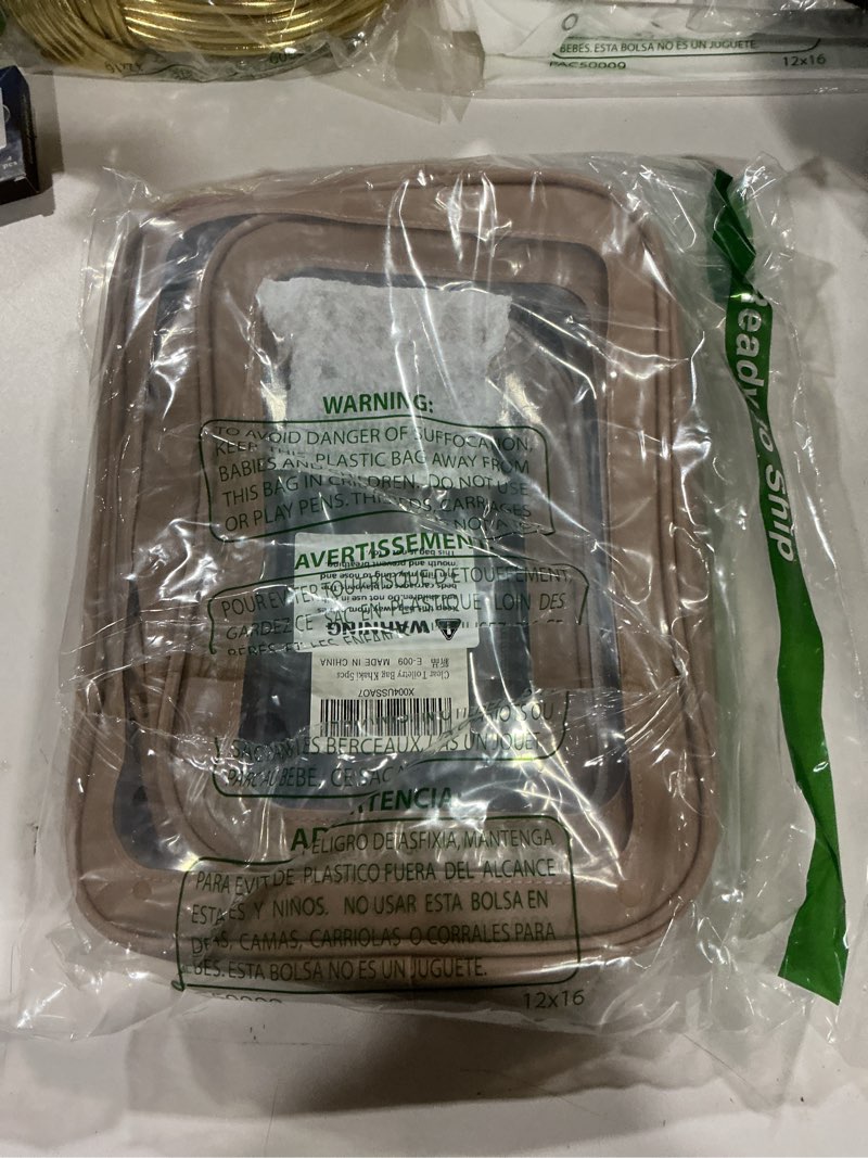 Condition photo showing Good Condition for yopcdj 5pcs clear toiletry bag,tsa approved travel makeup pouch with zipper for cosmetics and toiletries?diaper bag organizer pouch set?women's purse organizer and clear car bag?mothers day gifts khaki 5pcs