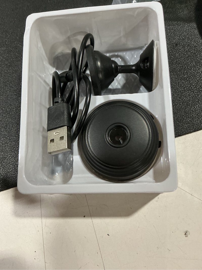 Condition photo showing Good Condition for 1pcs only 0.9 inch hidden camera with audio/video mini small spy home indoor night vision motion detection baby monitor wireless outdoor nanny wifi espias security secret (1, glossy black, mini) glossy black mini 1